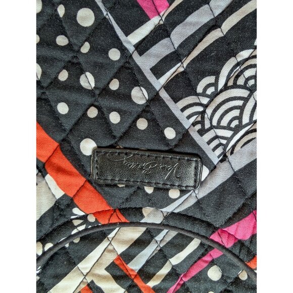 Vera Bradley Quilted Shoulder Bag Northern Stripes Geometric Black Multicolor - Picture 6 of 10